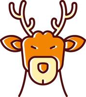 Deer filled Sliped Retro Icon vector