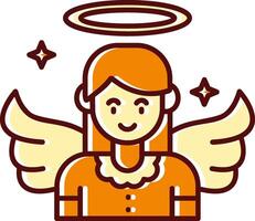 Angel filled Sliped Retro Icon vector