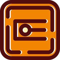 Endpoint filled Sliped Retro Icon vector