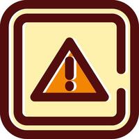 Alert filled Sliped Retro Icon vector