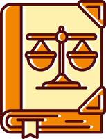 Law filled Sliped Retro Icon vector