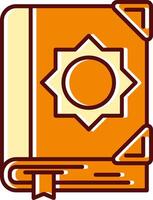 Quran filled Sliped Retro Icon vector