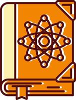 Sciene filled Sliped Retro Icon vector