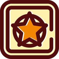 Star filled Sliped Retro Icon vector