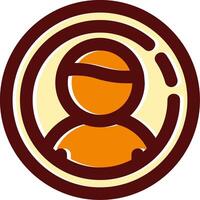User filled Sliped Retro Icon vector