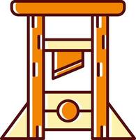 Guilotine filled Sliped Retro Icon vector