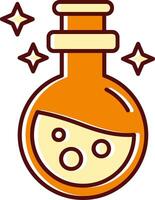 Potion filled Sliped Retro Icon vector