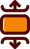 Carousel vertical filled Sliped Retro Icon vector