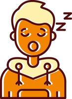 Sleep filled Sliped Retro Icon vector