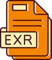 Exr filled Sliped Retro Icon vector