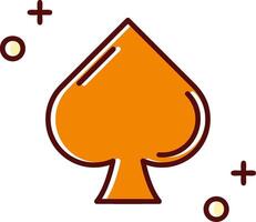 Spades filled Sliped Retro Icon vector