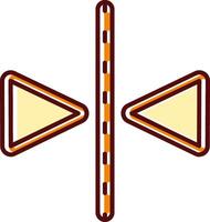 Flip filled Sliped Retro Icon vector