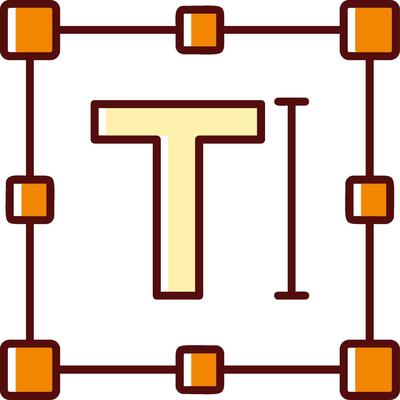 Text filled Sliped Retro Icon