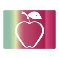 Gradient color apple background vector