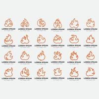collection of fire logos vector