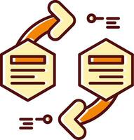 Infographic elements filled Sliped Retro Icon vector