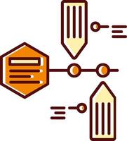 Timeline filled Sliped Retro Icon vector