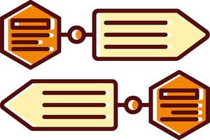 Infographic elements filled Sliped Retro Icon vector