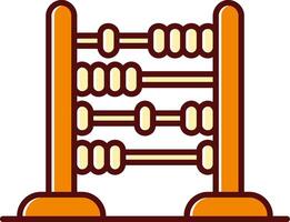 Abacus filled Sliped Retro Icon vector