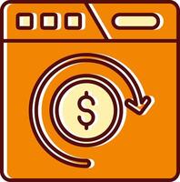 Return of investment filled Sliped Retro Icon vector