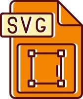 Svg file format filled Sliped Retro Icon vector