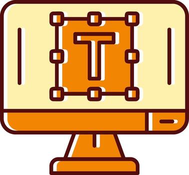 Text editor filled Sliped Retro Icon vector