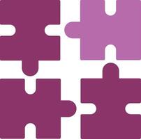 Puzzle Glyph Two Colour Icon vector