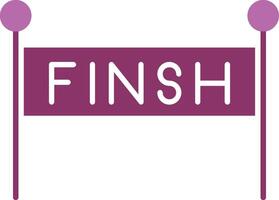 Finish Line Glyph Two Colour Icon vector