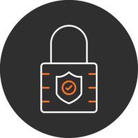 Padlock Blue Filled Icon vector