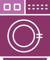 Washing Machine Glyph Two Colour Icon vector