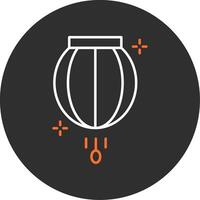 Lantern Blue Filled Icon vector
