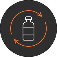 Bottle Recycling Blue Filled Icon vector