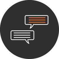 Conversation Blue Filled Icon vector