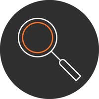 Magnifying Glass Blue Filled Icon vector