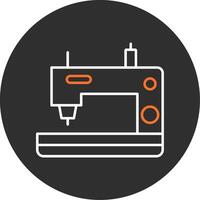 Sewing Machine Blue Filled Icon vector