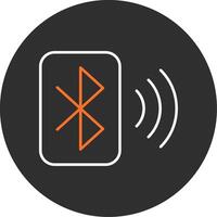Bluetooth Blue Filled Icon vector