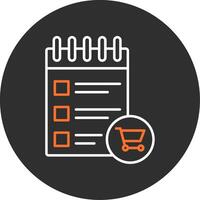 Shopping List Blue Filled Icon vector