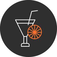 Cocktail Blue Filled Icon vector