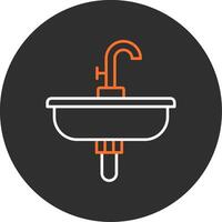 Sink Blue Filled Icon vector