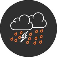 Extreme Weather Blue Filled Icon vector