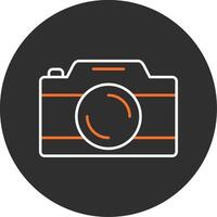 Camera Blue Filled Icon vector