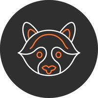 Raccoon Blue Filled Icon vector