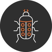 insecto azul lleno icono vector