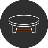 Coffee Table Blue Filled Icon vector