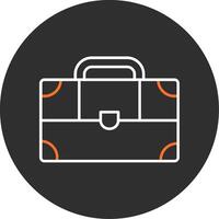 Suitcase Blue Filled Icon vector