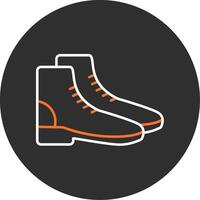 Boots Blue Filled Icon vector
