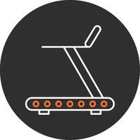 Treadmill Blue Filled Icon vector