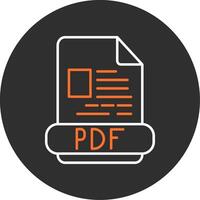 pdf azul lleno icono vector