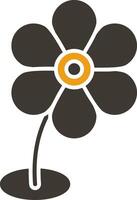 Flower Glyph Two Colour Icon vector