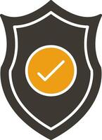 Safety Glyph Two Colour Icon vector